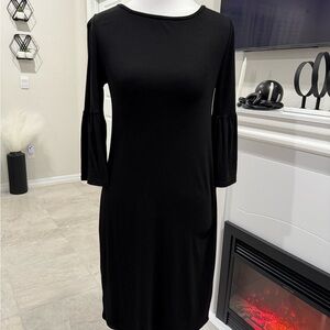 NWOT White House Black Market Black Cocktail Dress with Bateau Neckline